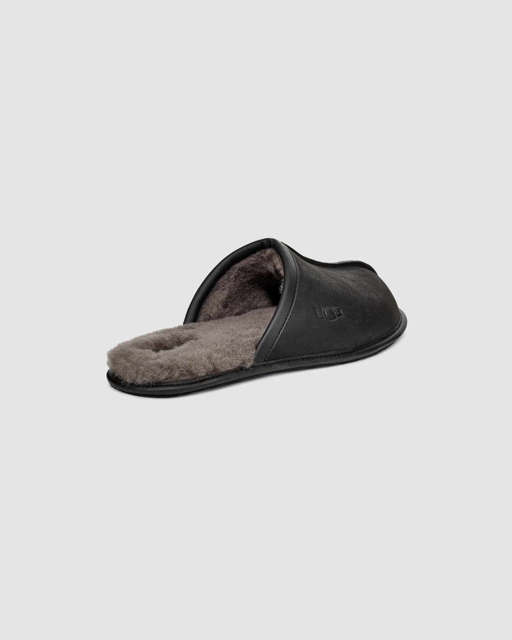 Black leather ugg slippers cheap