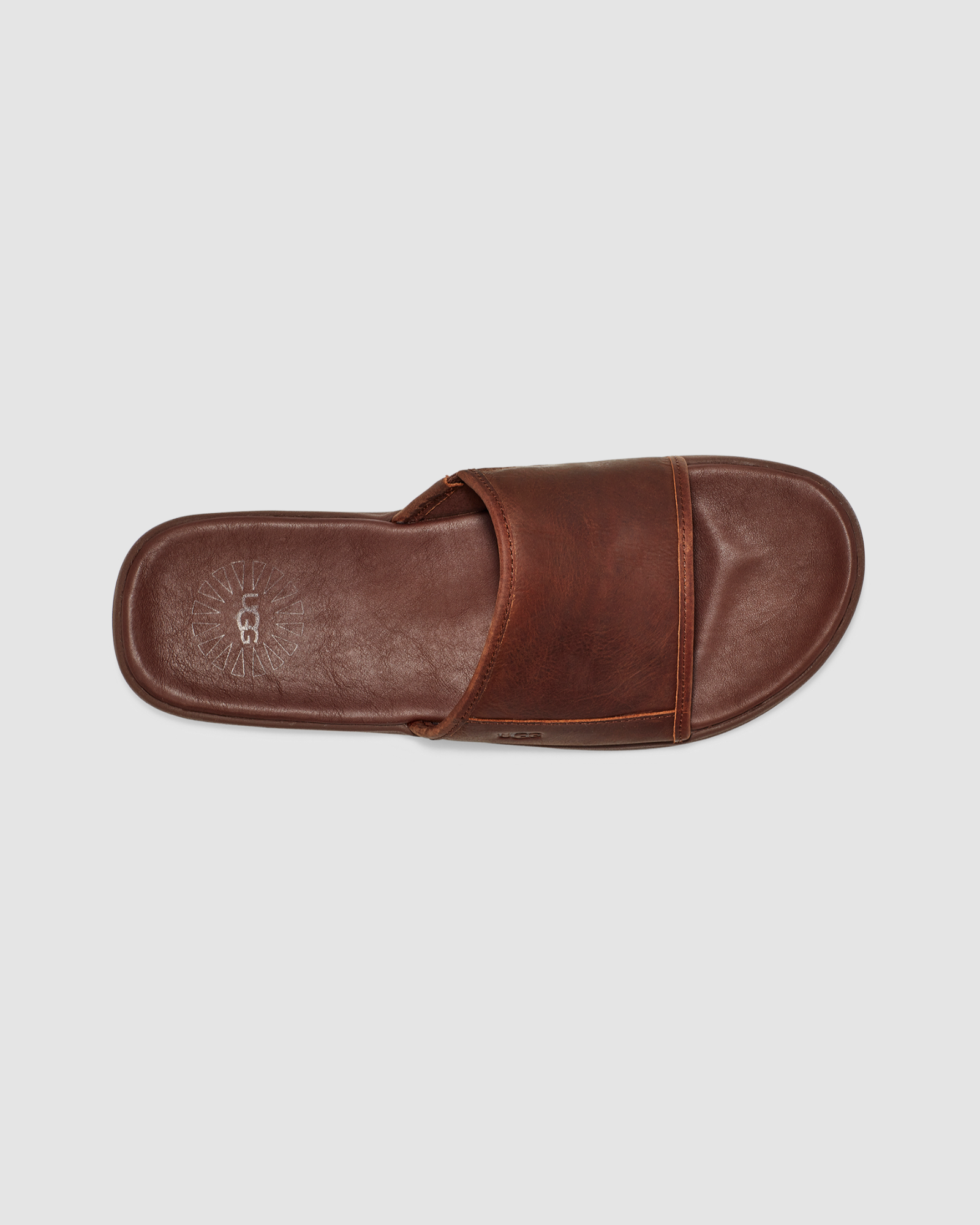UGG® Men\'s Seaside Slide Sandal in Luggage Leather US 12 Seaside II Slide for Men | UGG® main image 3
