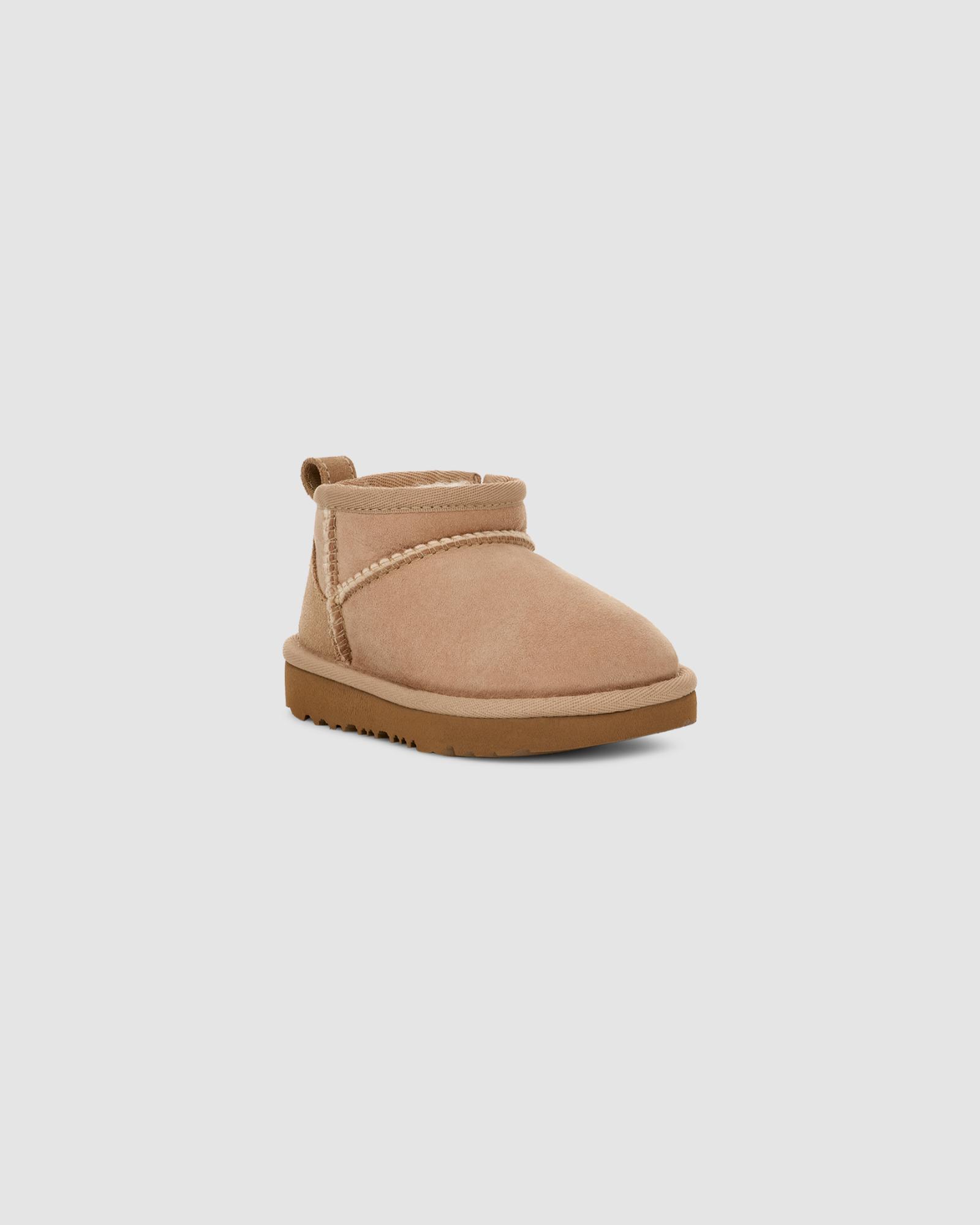 UGG Girls Pink Classic Ultra Mini Suede Boots | Junior