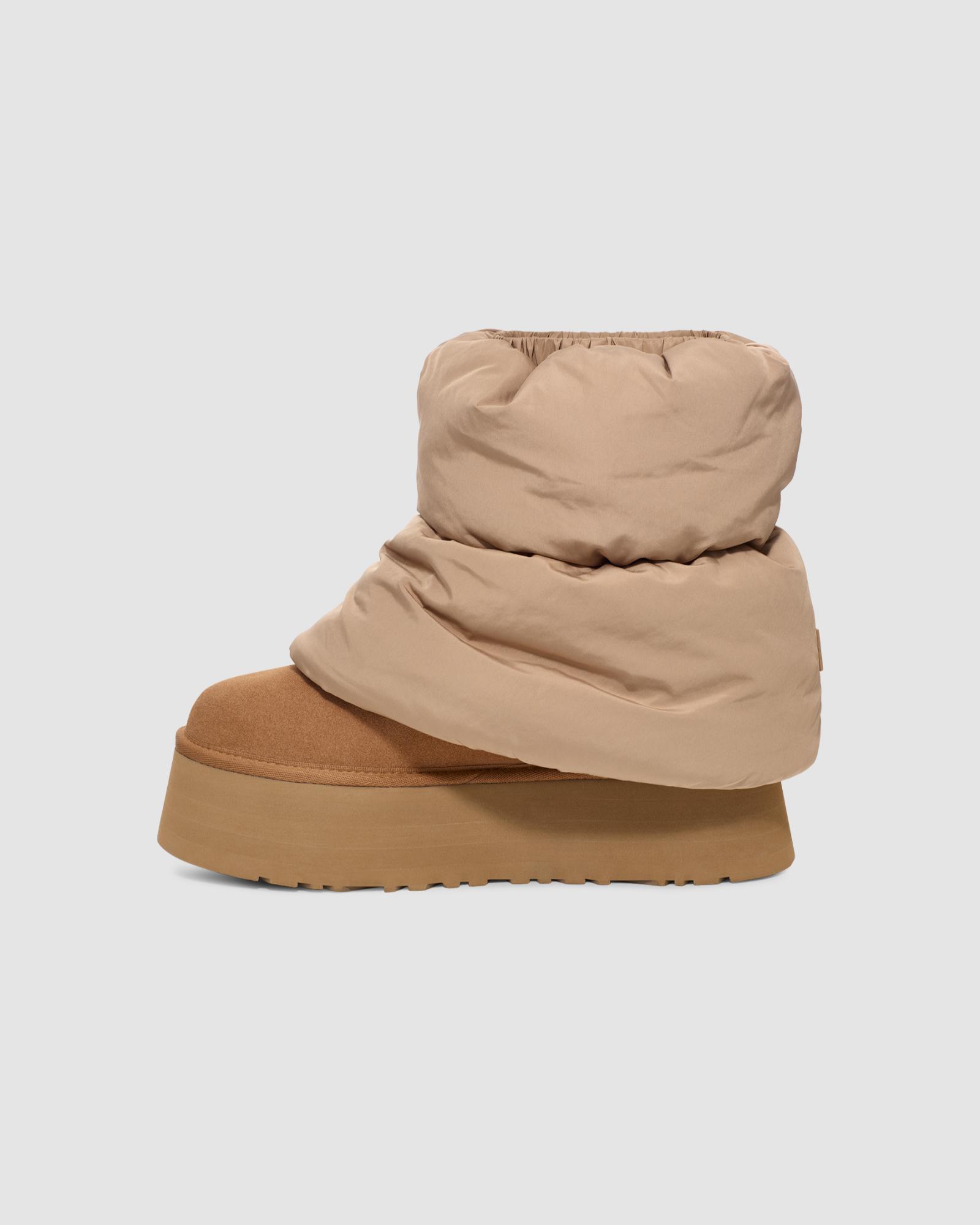 Women's Classic Mini Dipper Puffer Boot in Amphora / Chestnut